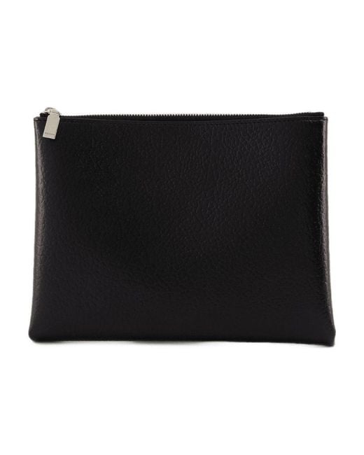 Alexander McQueen Cross Bar Clutch Alexander Mc Queen Leather Black/silver