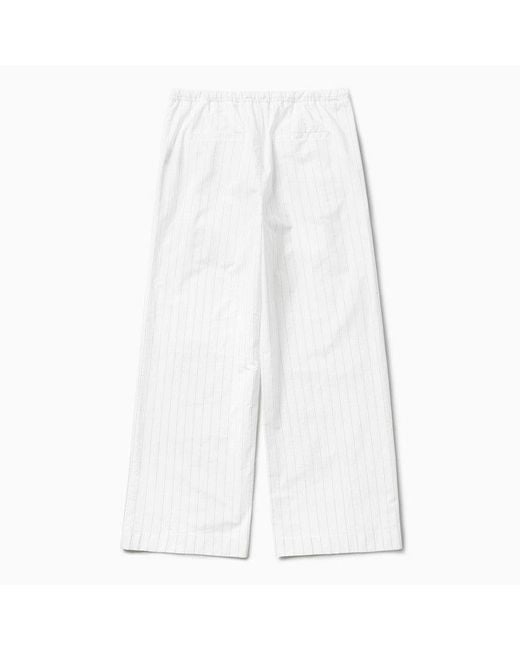 1989 STUDIO White Striped Boxy Pants