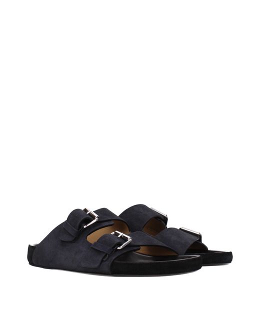 Isabel Marant Blue Ciabatte E Zoccoli Uomo Camoscio Nero for men