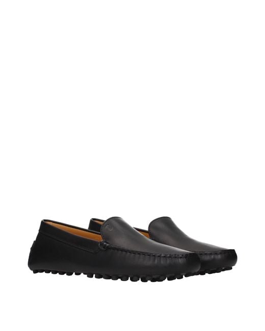 Tod's Black Loafers Leather