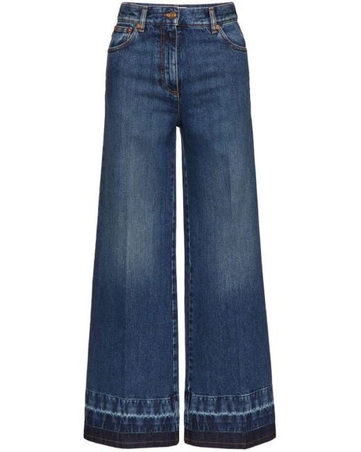 Valentino Blue Flare Leg Denim Jeans