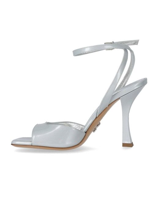 Sergio Levantesi White Tania Pearl Heeled Sandal