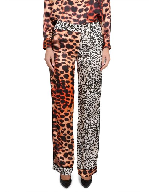 Roberto Cavalli Multicolor Moray Eel Print Pants