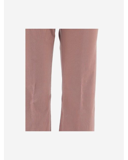 QL2 Donna Pink Stretch Cotton Velvet Pants