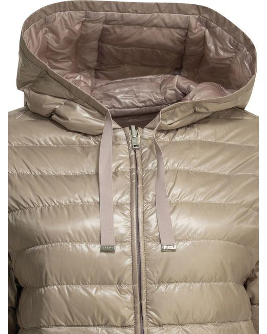 Herno Gray Reversible Short Down Jacket