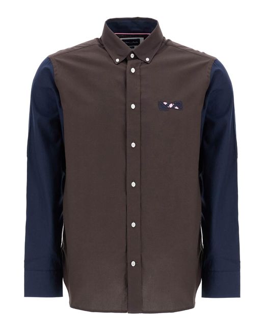 Eden Park Black And Patterned Long Sleeve Cotton Shirt for men