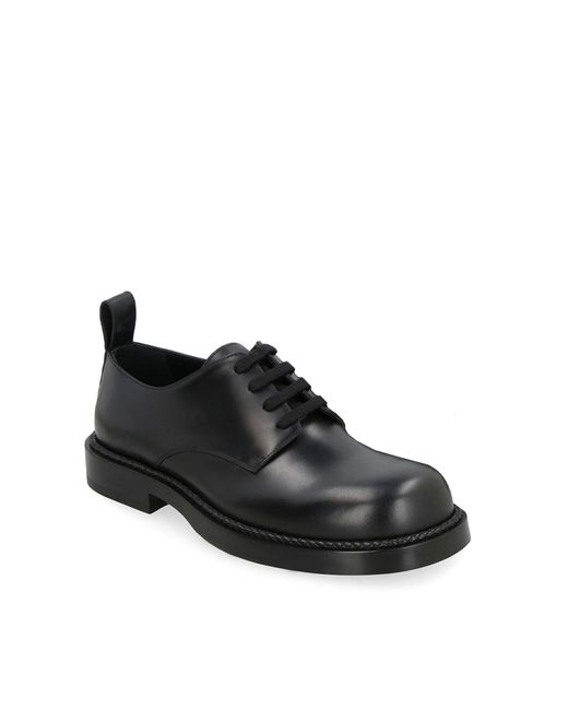 Strut Lace Up Shoes Bottega Veneta pour homme en coloris Black