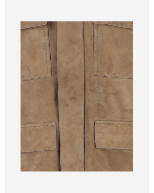 Yves Salomon Brown Suede Jacket