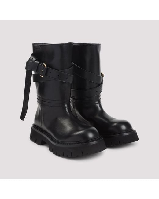 Moschino Black Leather Boots