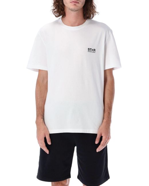 Golden Goose Deluxe Brand Crew Neck T-Shirt With Bold Star Graphic in White für Herren