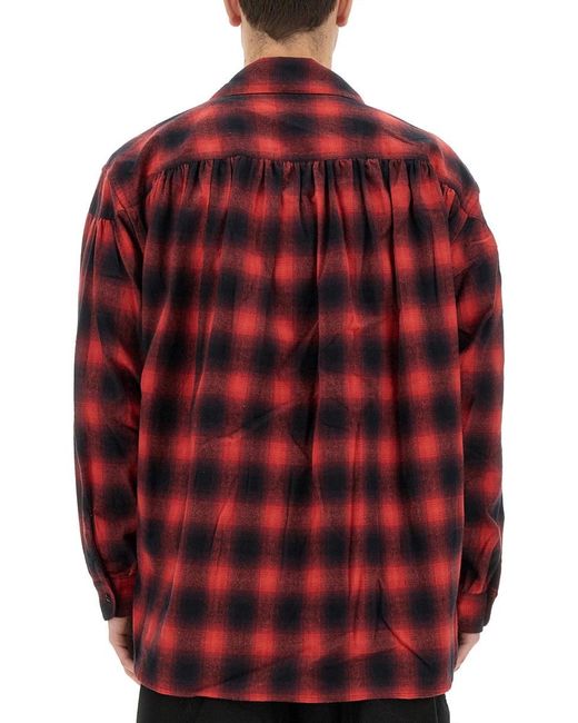 A.I.E. Red Plaid Shirt for men