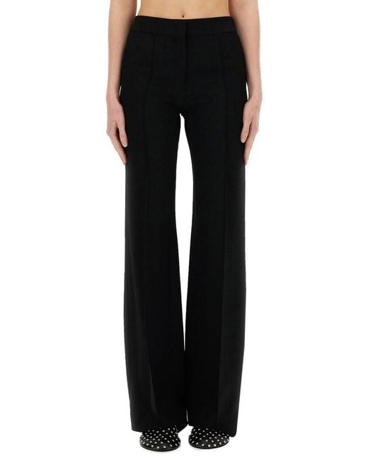 Jil Sander Black Viscose Blend High-Waisted Pants