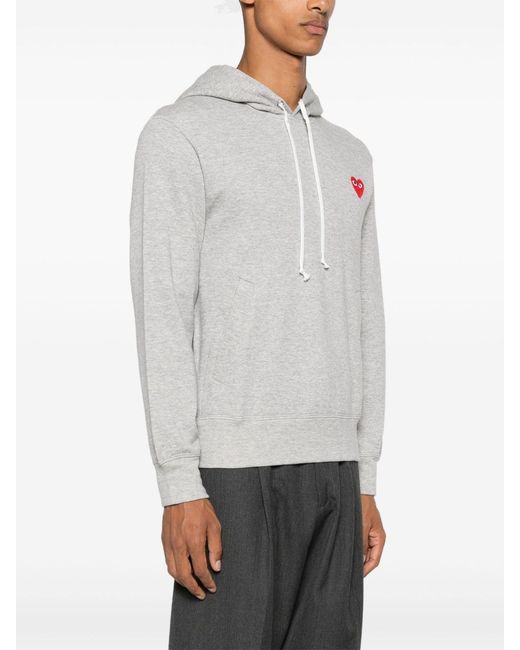 Comme des Garçons White Cotton Hoodie