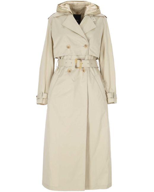 Add Natural Beiger Doppelreihiger Trenchcoat