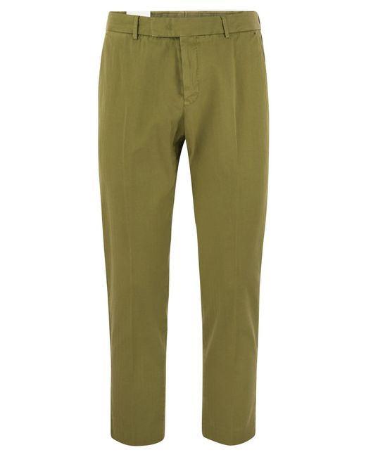 Rebel Cotton and Linen pantaloni di PT Torino in Green