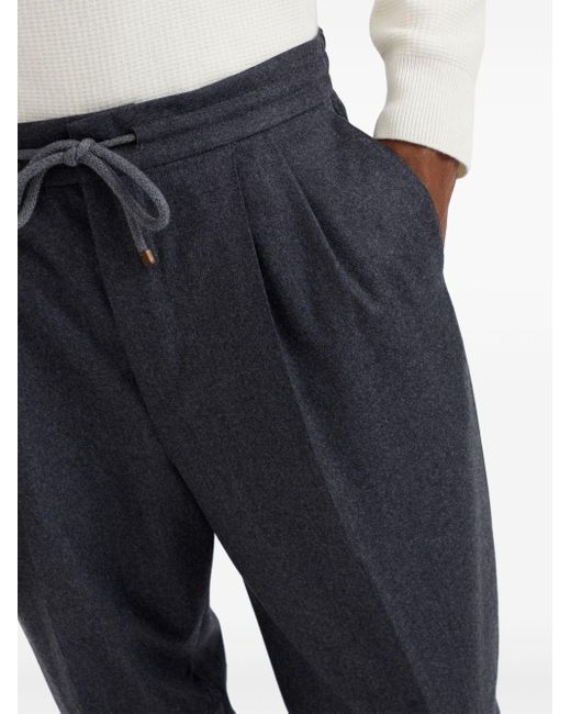 Brunello Cucinelli Blue Wool Trousers