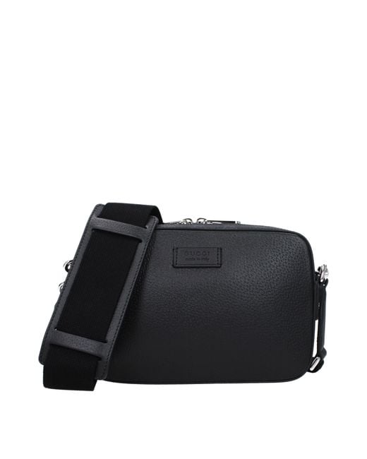 Gucci Umhängetaschen Männer Leder schwarz/Silber in Black für Herren
