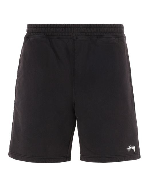 Stussy Stock Logo Shorts in Black für Herren