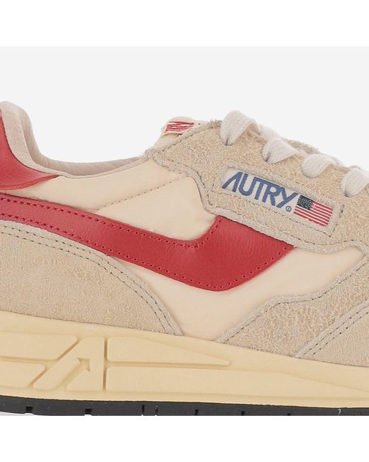 Autry Reelwind Low-Sneaker aus Nylon und Wildleder in Pink für Herren