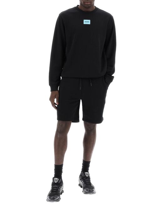 Diz Sweed Shorts HUGO de hombre de color Black