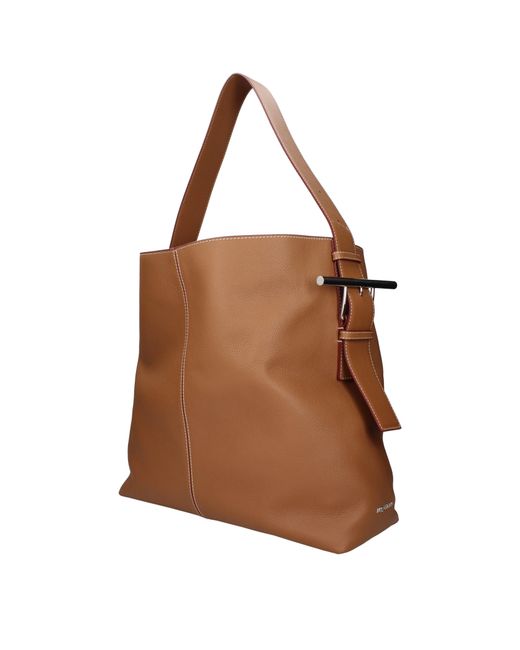McQueen Brown Alexander Mc Queen T Bar Shoulder Bag Leather