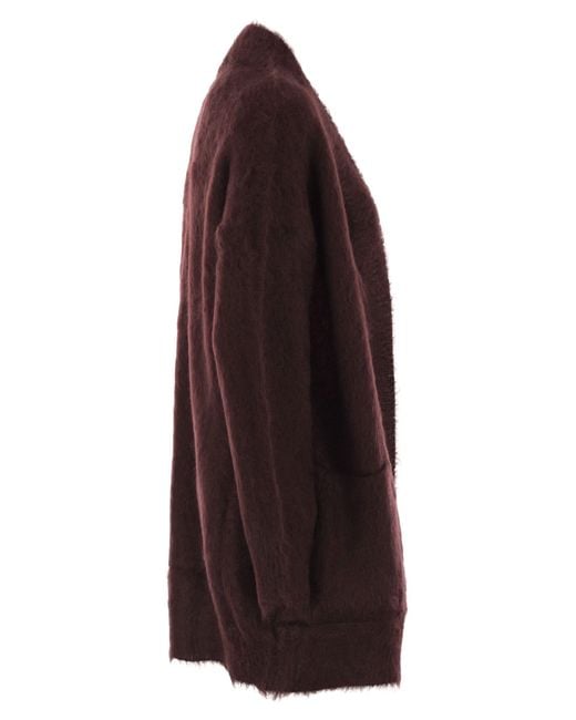 Max Mara Purple Affetto1234 Mohair Yarn Cardigan