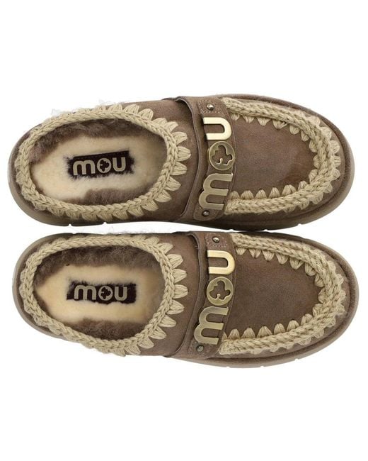 Mou Brown Bounce Welt Suede Elephant Clog