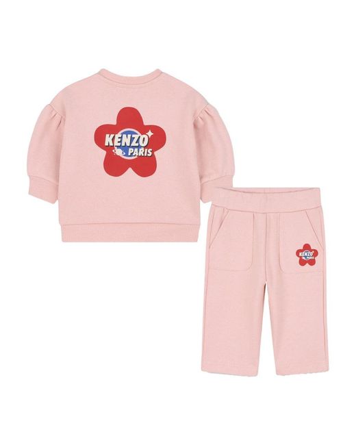 KENZO Pink Sweatshirt With Pants Set