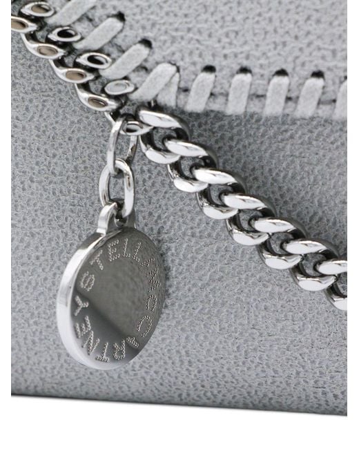 Stella McCartney Gray Falabella Continental Wallet With Chain