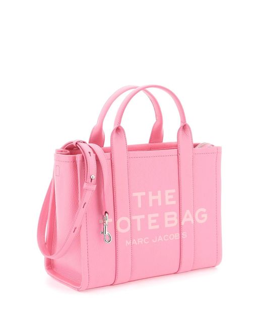 Borsa The Leather Small Tote Bag di Marc Jacobs in Pink