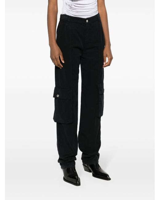Moschino Black Straight-Leg Cargo Trousers