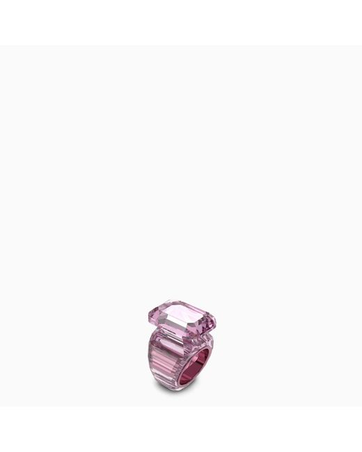 Swarovski Lucent Pink Cocktail Ring | Lyst