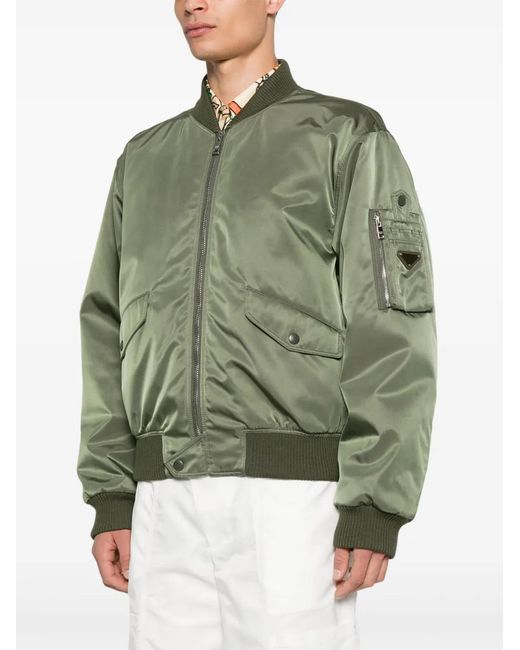 Veste Bomber En Re-Nylon Prada en coloris Green