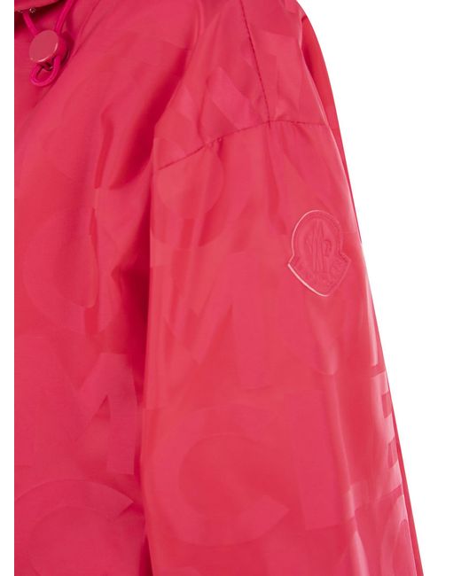 Giacca con cappuccio di Vernant di Moncler in Pink