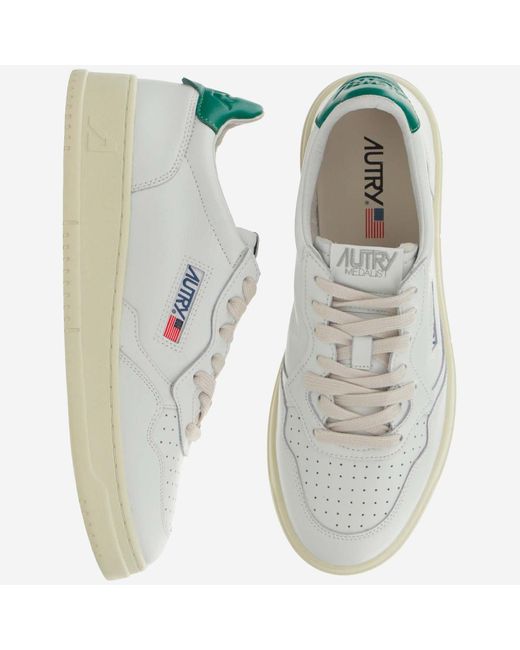 Autry White Medalist Low Sneakers