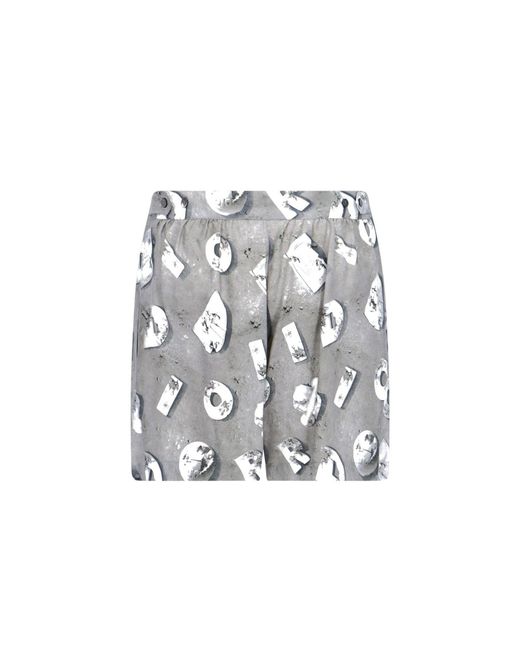 Dior Gedruckte Shorts in Gray für Herren