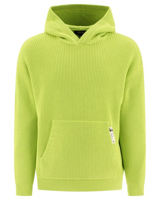 Stussy Green Cotton Mesh Hoodie Sweater M for men