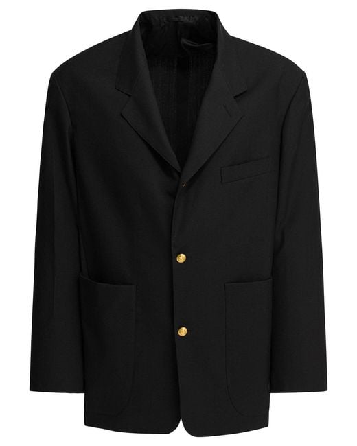 Blazer en laine Beams Plus en coloris Black