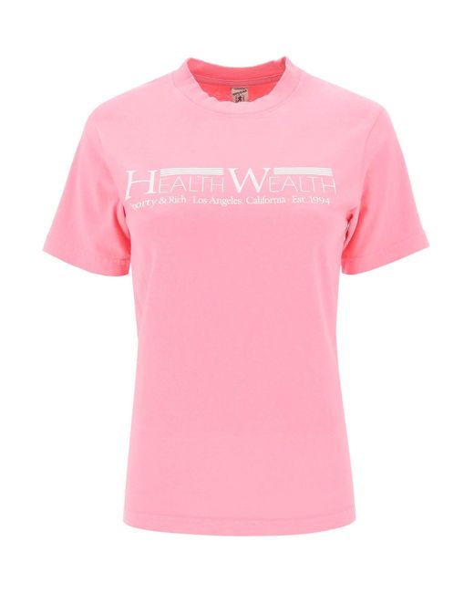 Richesse de santé sportive et riche 94 t-shirts Sporty & Rich en coloris Pink