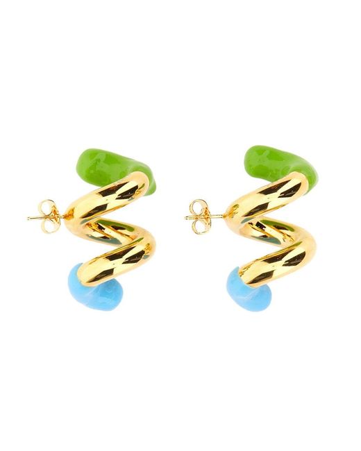 Sunnei Blue Double Fusillo Earring