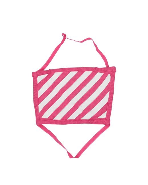 Off-White c/o Virgil Abloh Pink Mascherine Mask Donna Cotone Fuxia