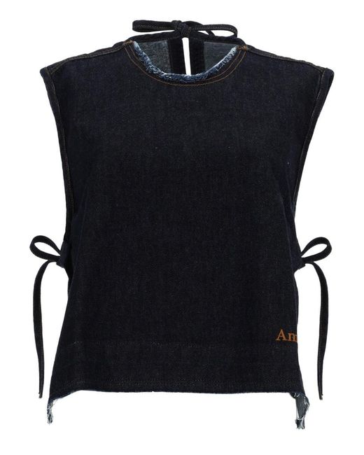 AMISH Black Sleeveless Top