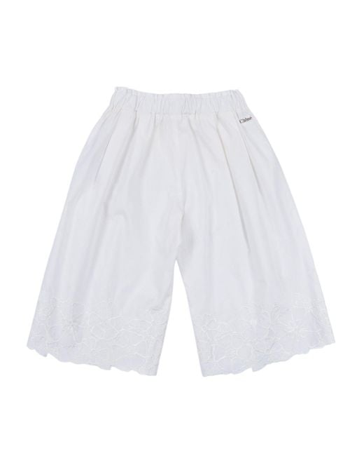 Chloé White Pantalone