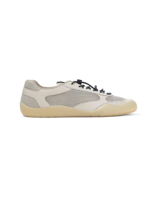 Prada Natural Lace-Up Modern Sneaker