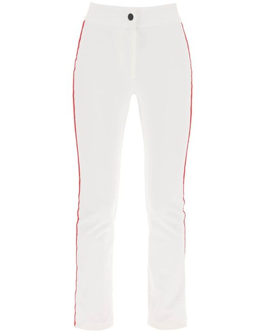 3 MONCLER GRENOBLE White Sporty Hosen mit Tricolor -Bands