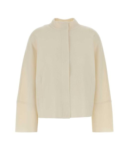 Max Mara Natural Ivory Wool Sport Cardigan
