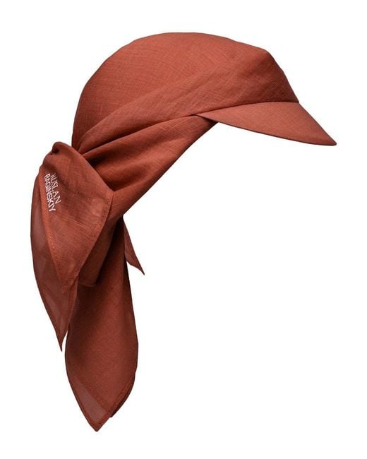 Ruslan Baginskiy Brown Draped Hat