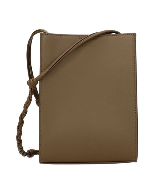 Jil Sander Green Tangle Crossbody Bag Leather