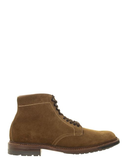 Alden Simple Speced Suede Stiefel in Brown für Herren