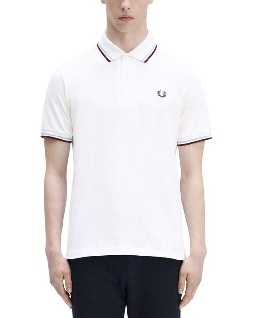 " M12" Polo de polo Fred Perry de color White